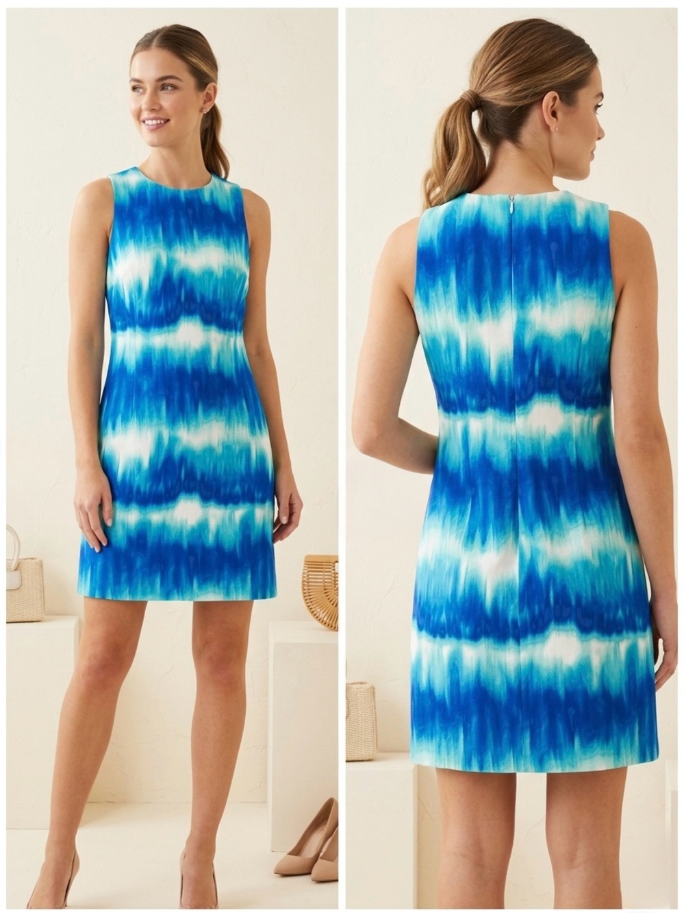 Medium Blue 💙🦋 Sleveless Midi Dress